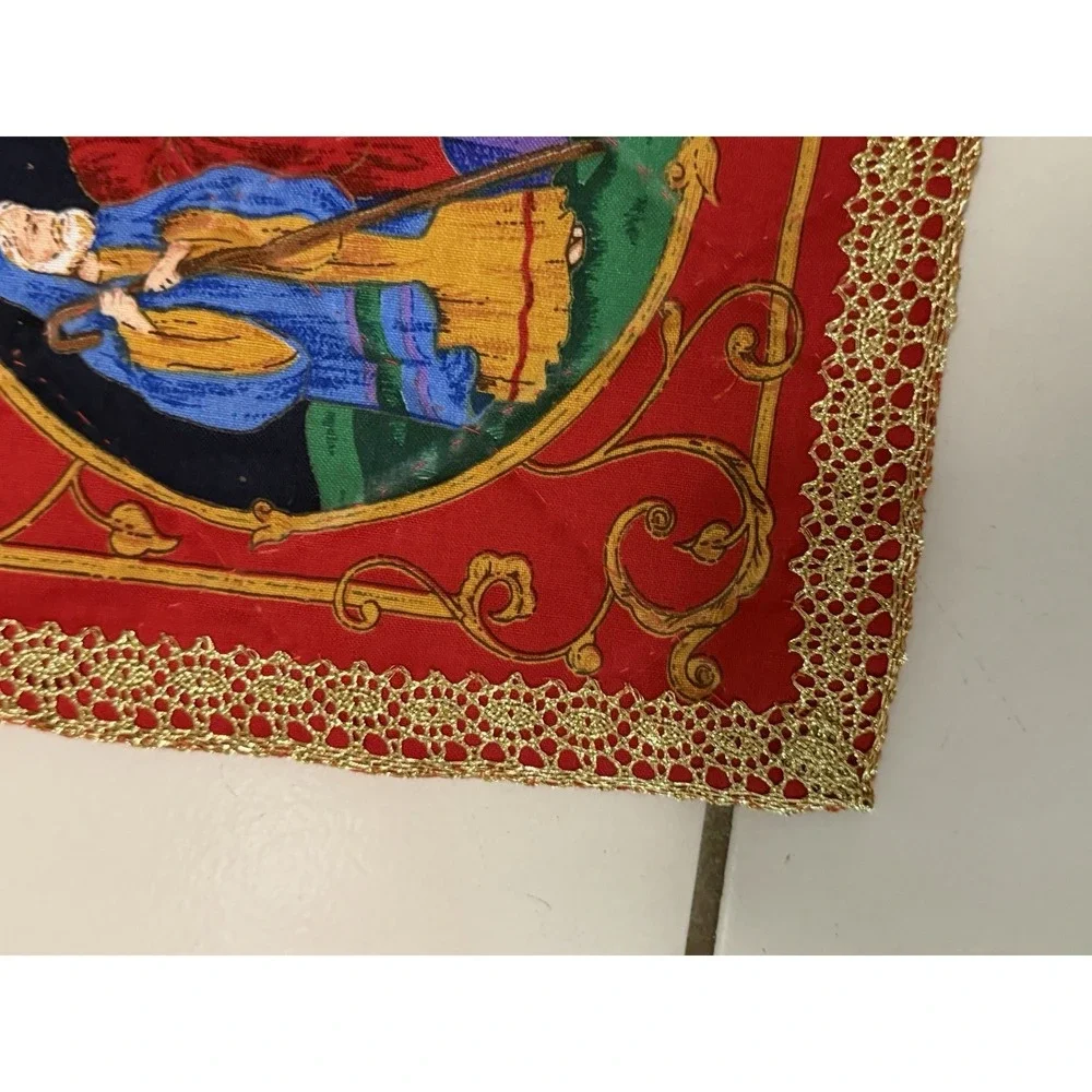 Handmade Quilted Nativity Wall Hanging Peace On Earth Cranston 27.5x35